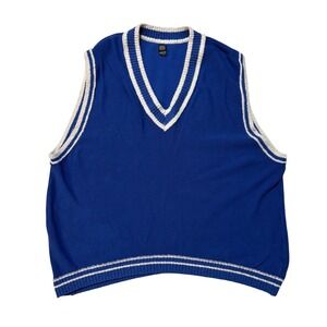 BDG Urban Outfitters Blue Oversized Collegiate Sweater Vest| XS/S